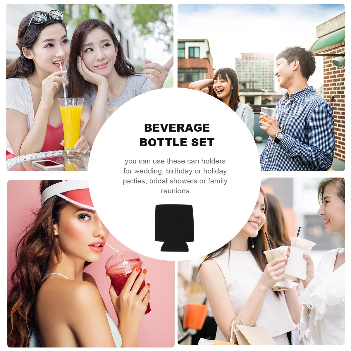 

20Pcs Beer Sleeve Can Covers Blank Durable Beer Bottle Holder Party Event Washable Sublimation Fabric Marker Beverage Can Decor