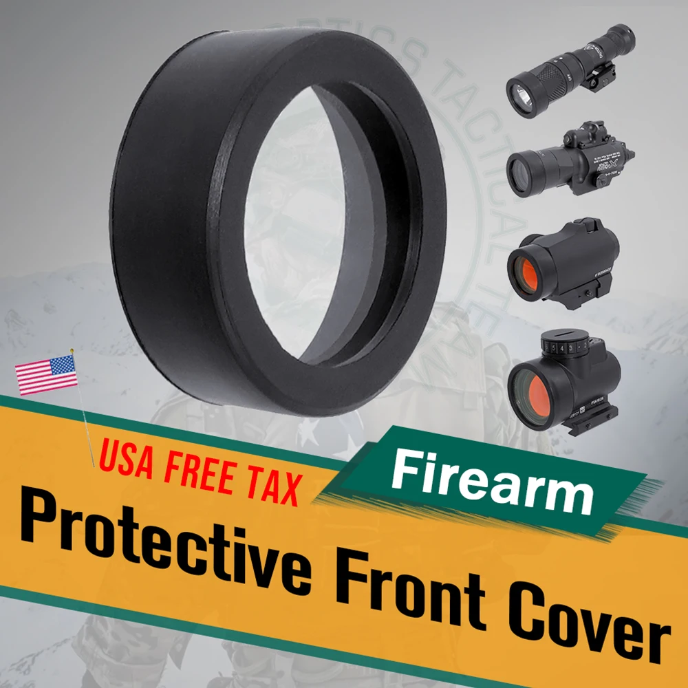 

Tactical Transparent Protective Front Cover Objective Lens 26/28/30/38mm For SF/Mod Flashlight T1T2/MROrds Red Dot Only Cover