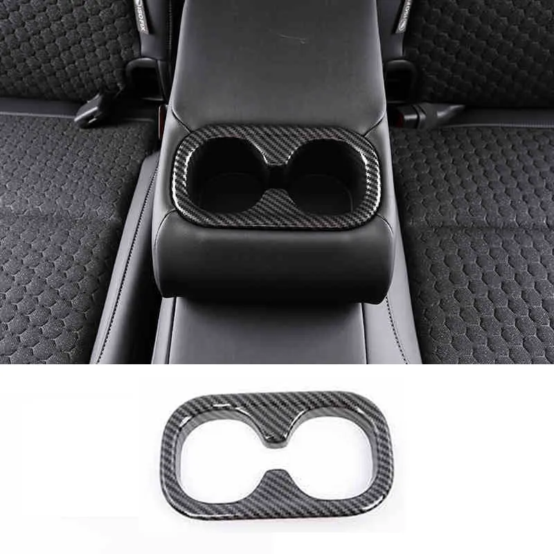 Carbon Fiber Car Rear Armrest Cup Holder Trims for Honda Hrv E:ns1 Ens1 Eny1 E:ny1 2022 2023 2024 2025 Vezel Accessories Kit