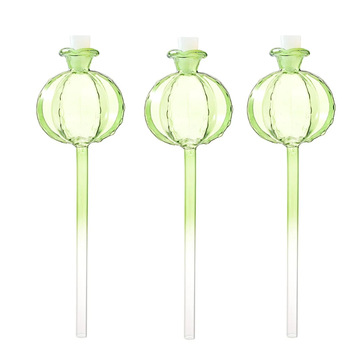 N21R Plant Watering Globes ,3Pcs Blown Plant Watering Devices, Self Watering Globes Watering Globes for Indoor Plants Cactus