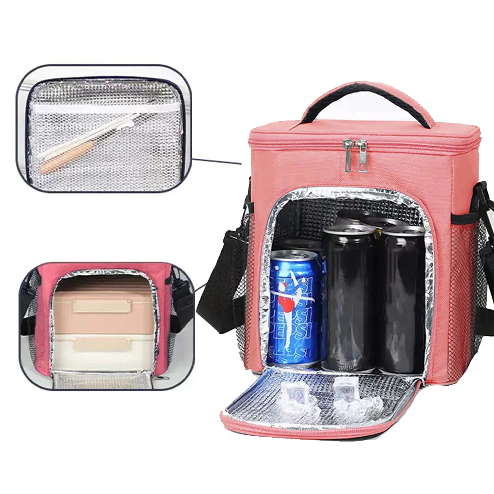 Personalized Customization Name Double-layer Lunch Bag Insulated Bento Bag Portable Large Capacity Double-layer Bento Bag