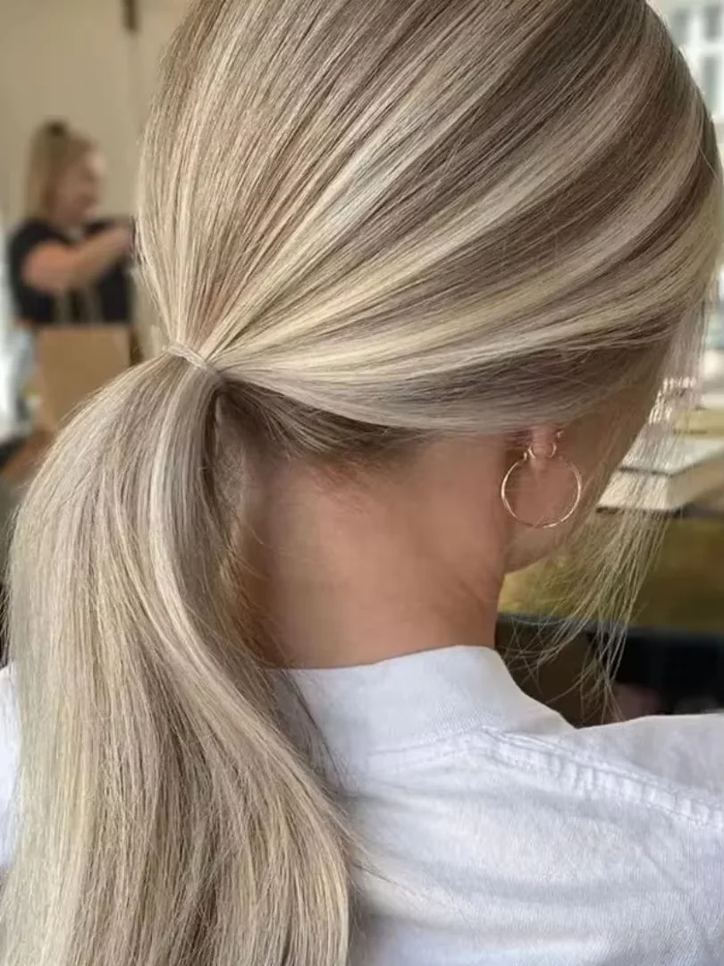 24Inch Long 180%Density Highlight Blond Straight Glueless HD Lace Frontal Wigs Pre Plucked Hair For Women Baby Hair Deep Part