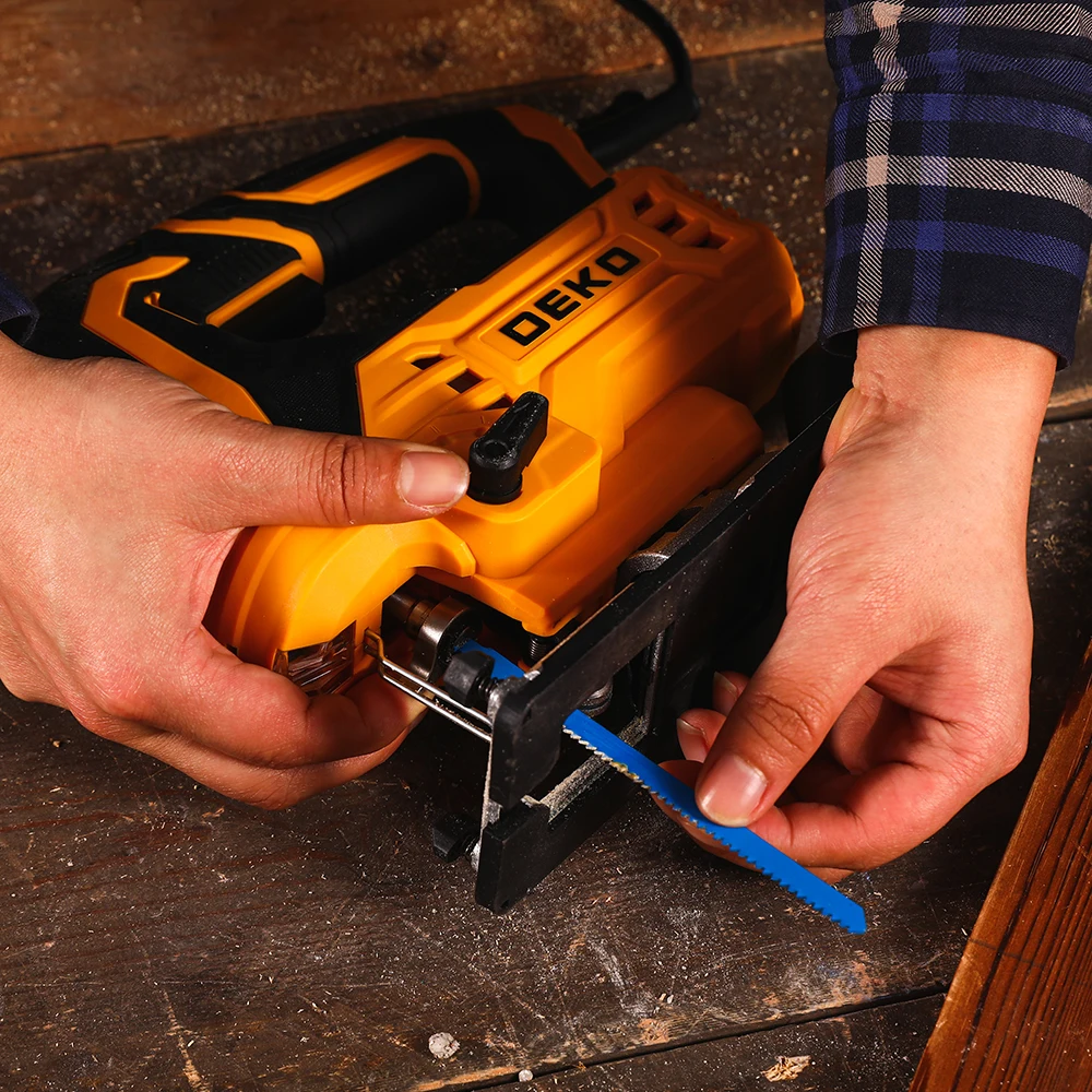 Imagem -05 - Deko-serra Elétrica com Chave de Serra Jig Saw Régua Guia Ferramentas para Carpintaria Dkjs80xl100 800w 220v