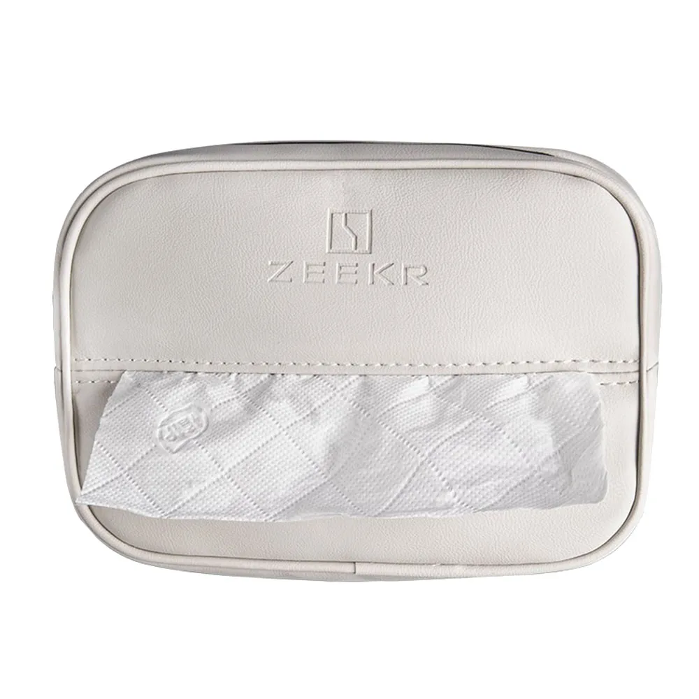 Nappa Leather Car Backrest Tissue Bag Luxury Paper Box Fit For ZEEKR 9X 7X 8X 2026-2027 Auto Interior Accessories