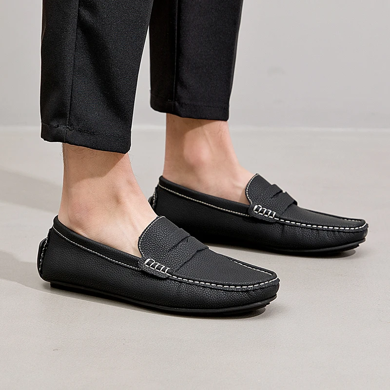 Brand Leather Shoes Designer Loafers High Quality Adult Moccasins Men Driving Shoes Male Footwear Men\'s Formal Shoes Size 38-49