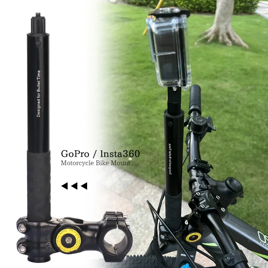 Motorcycle Panoramic Monopod Invisible Stand action camera for Max Her 11 10 9 camera One X2 DJI Moto Action Camera Accessory
