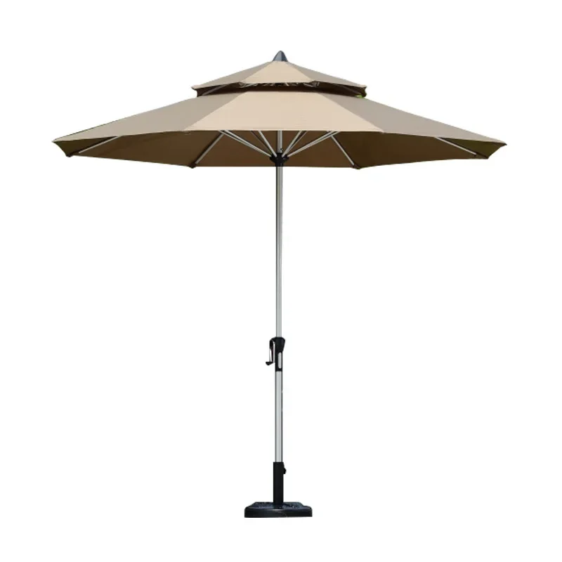 Single-Point Iron Central Column Patio Umbrella & Base