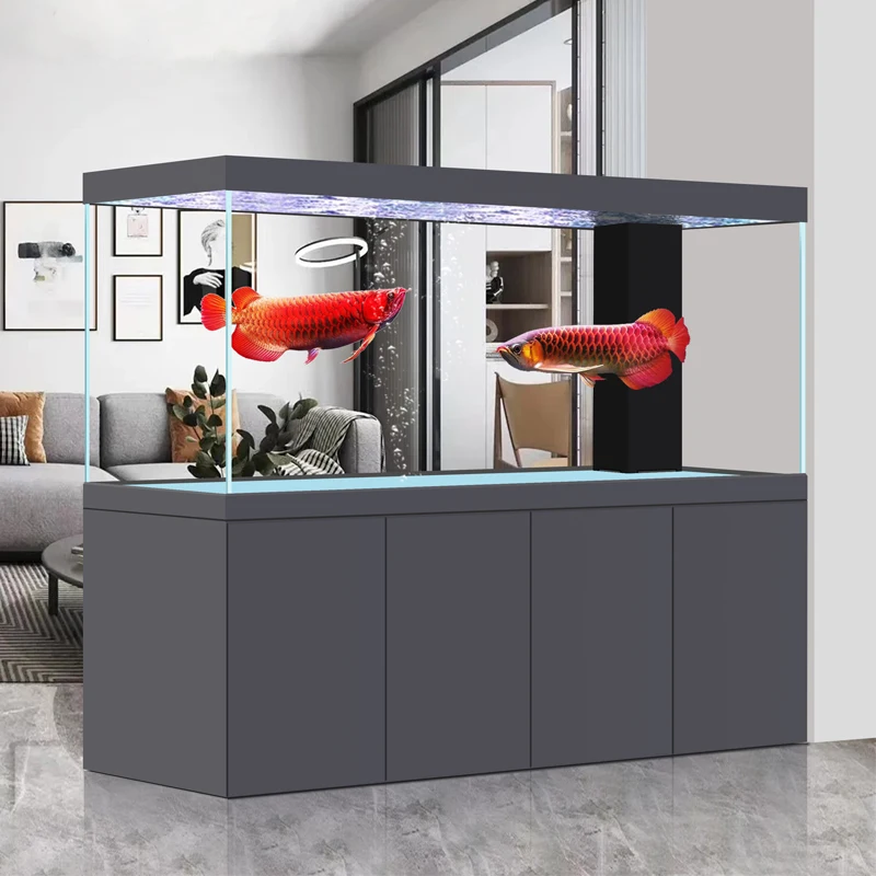 

Large Arowana Fish Tank Company/Living Room/Home Ultra-Clear Glass Floor-Standing Fish Tank with Ecological Bottom Filter