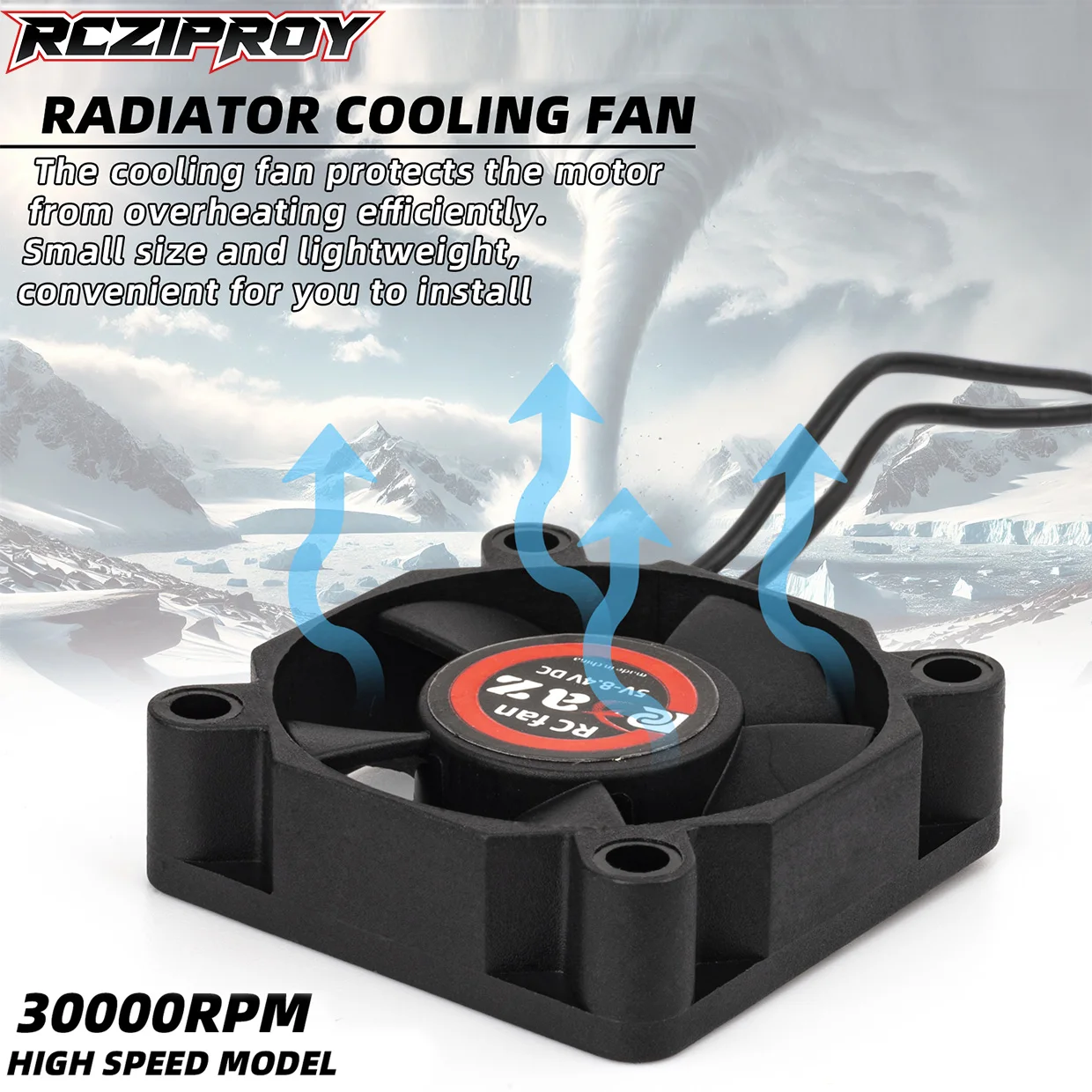RC Waterproof Cooling Fan Motor ESC Fan 25/30/35/40/45/50mm 10000-30000RPM 5V-12V DC Fast Radiator for Brushless Brush Motor ESC
