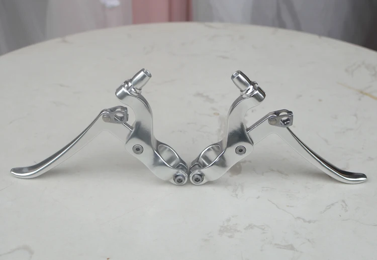 1 Paar Rennrad-Bremshebel, Retro, faltbar, Fahrradgriff, Aluminiumlegierung, passend für C-Bremse, V-Bremse, Fahrradzubehör – Detail 6