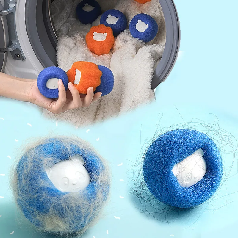 1-6pcs Pet Hair Remover Reusable Ball Laundry Washing Machine Filter Wool Sticker Cat Hair Collector Pet Fur Lint Catcher Home