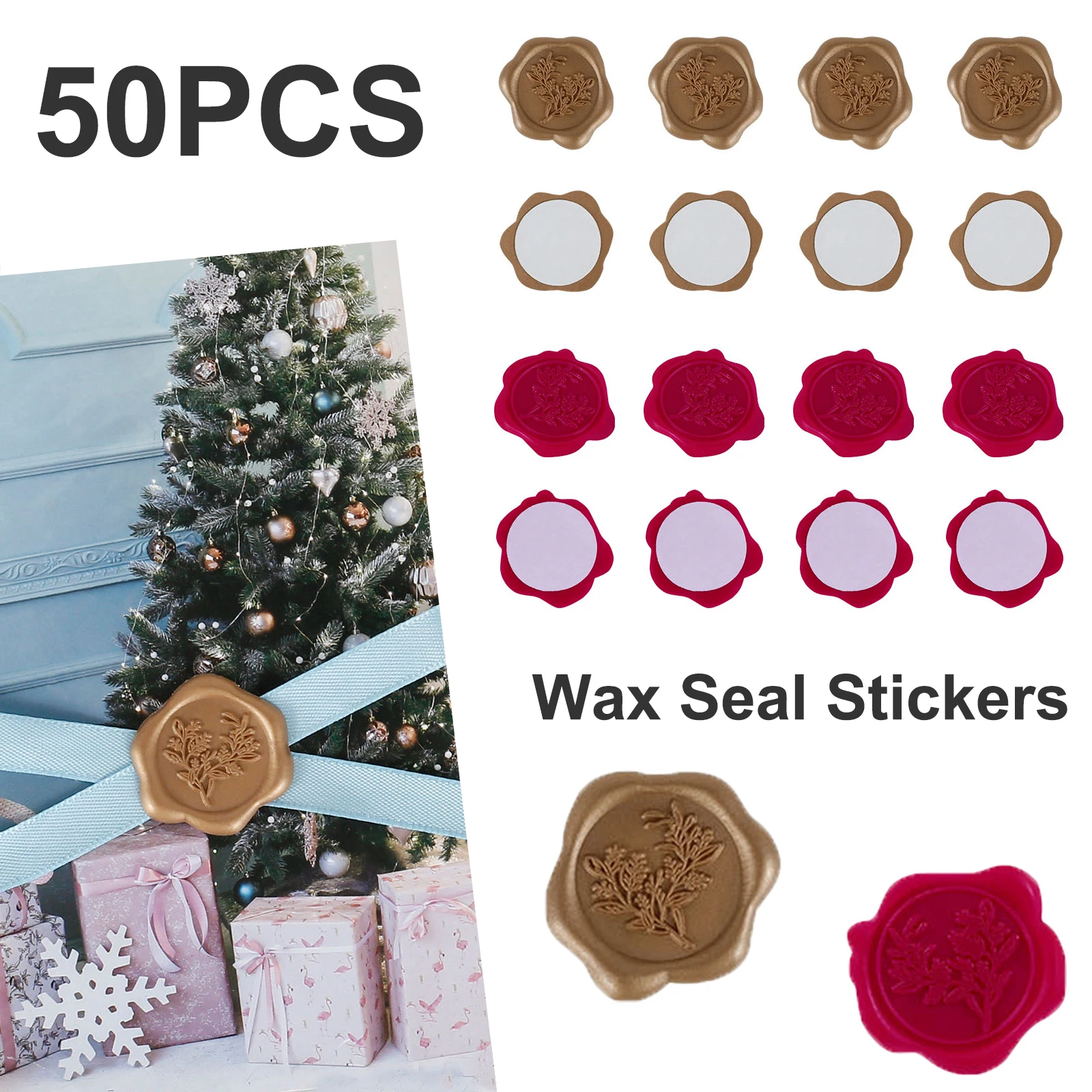 

50 шт., наклейки с сургучной печатью, самоклеящиеся ретро-тисненые узоры, сургучная печать, наклейка-штамп, приглашение, подарочная упаковка, наклейка с печатью