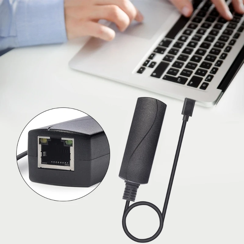 Гигабитный преобразователь PoE в USB C для смартфона, планшета, адаптер USB C в Ethernet, адаптер Gigabit Ethernet 10/100/1000