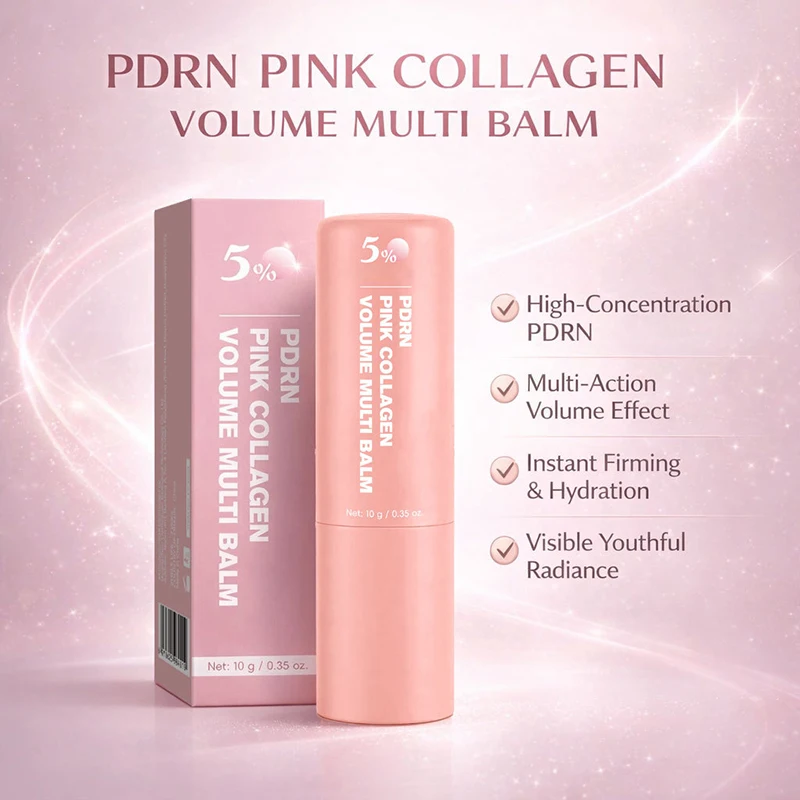 PDRN Pink Collagen Face & Lip Multi Skincare Balm Stick,Firming Hydration Volume Face Cream,Moisturizing Plumping Repairing