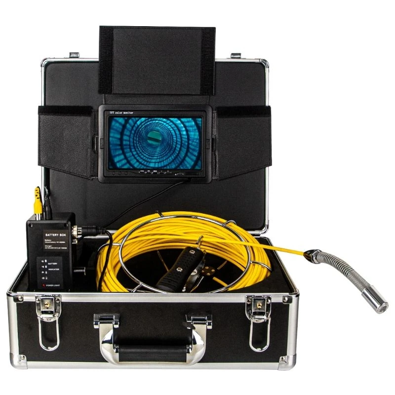 Stainless Steel Metal Housing Custom Cable Length Large Area Pipe Head Borehole Drilling Inspection Camera With Self Balance