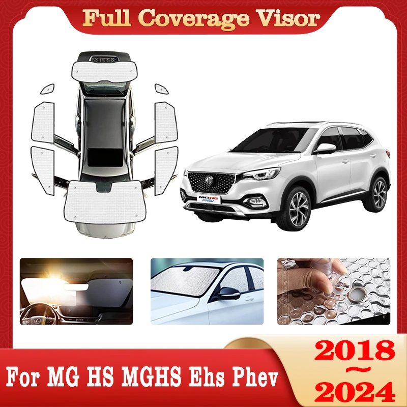 

Car Full Coverage Sunshades For MG HS MGHS Ehs Phev 2018-2024 2019 2020 Windows Sunscreen Windows Sunshades Auto Car Accessories