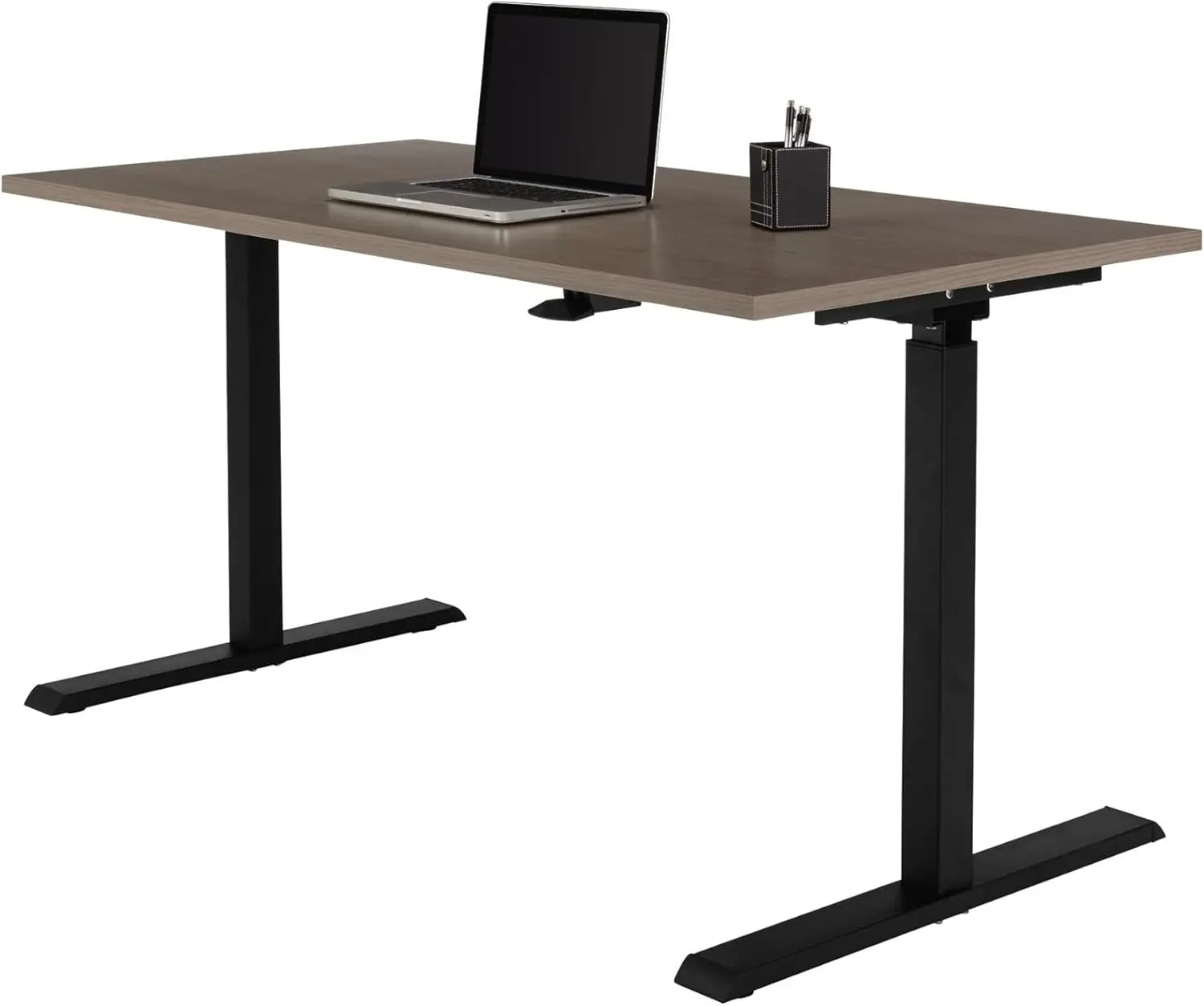 ® Magellan 60""W Pneumatic Height-Adjustable Standing Desk, Gray
