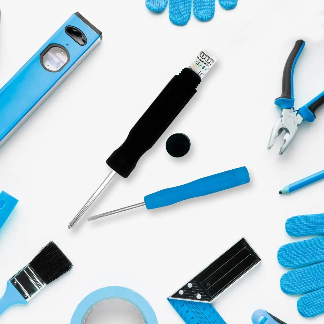 Screwdriver Diversion Safe 2 Pack Philips head Flat Head Screwdrivers Hidden Secret Compartment to Hide Money Small Items Small