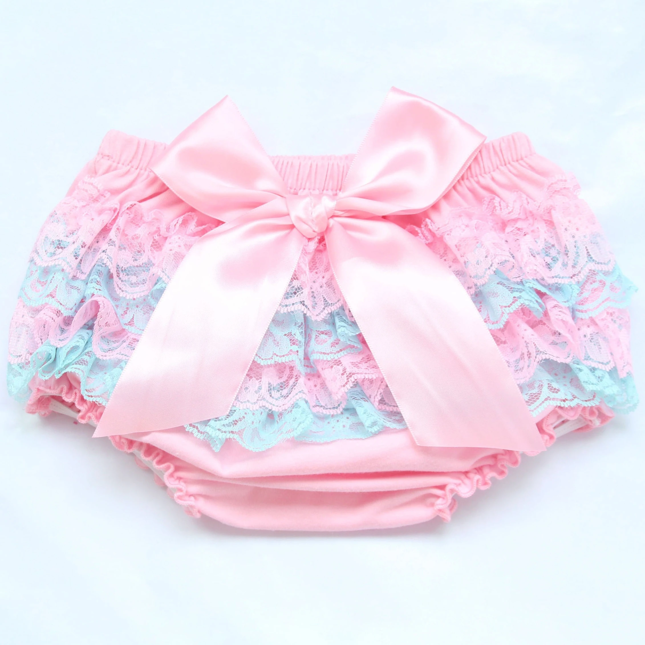 Toddler Ruffle Panties Girl\'s Underwear Babys Briefs Cotton Fabric Lace Butterfly Diaper Cover Ruffle Baby Knickers 5 Pieces