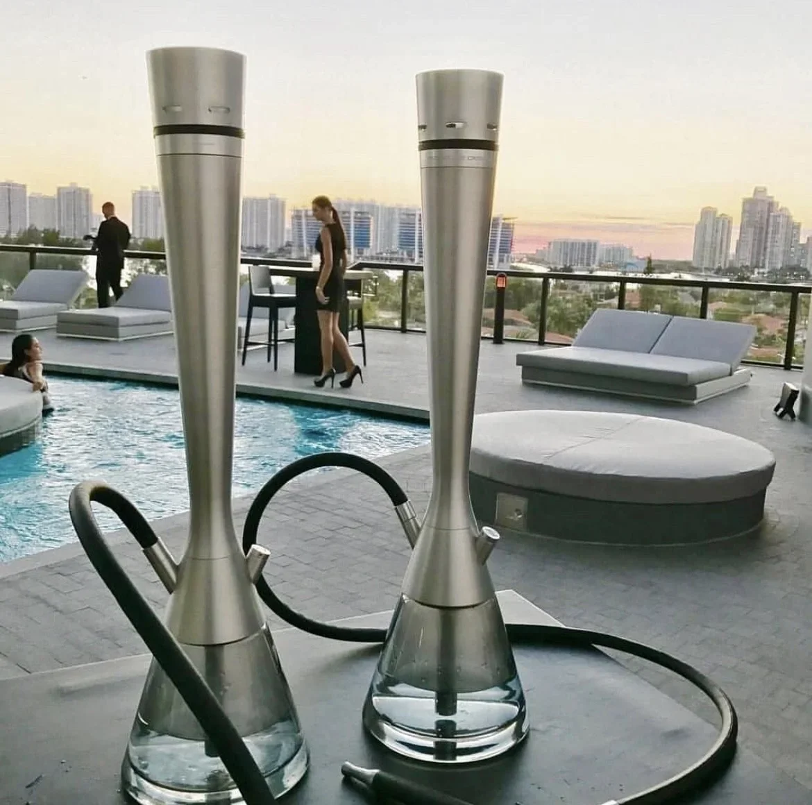 

New Design Manufacturer Luxury Hookah Hot Selling Pors-che Like Design in Stock Shisha Water Pipe 23 Inches Tall Shisha