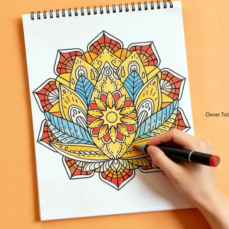 Coloring Book Healing Meditation Picture Book, Adult Relaxation and Decompression Meditation Hand Drawn Book 20 Mandala Patterns