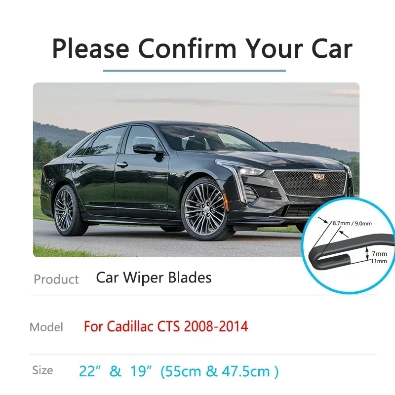 For Cadillac CTS MK2 2008 2009 2010 2011 2012 2013 2014 Car Wiper Blades Cutter Front Window Wash Arm Cleaning Auto Accessories