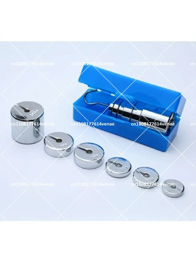 Laboratory Slotted Weight Set, Portable Chrome Steel Slotted Mass Kit for Classroom Physics Teaching