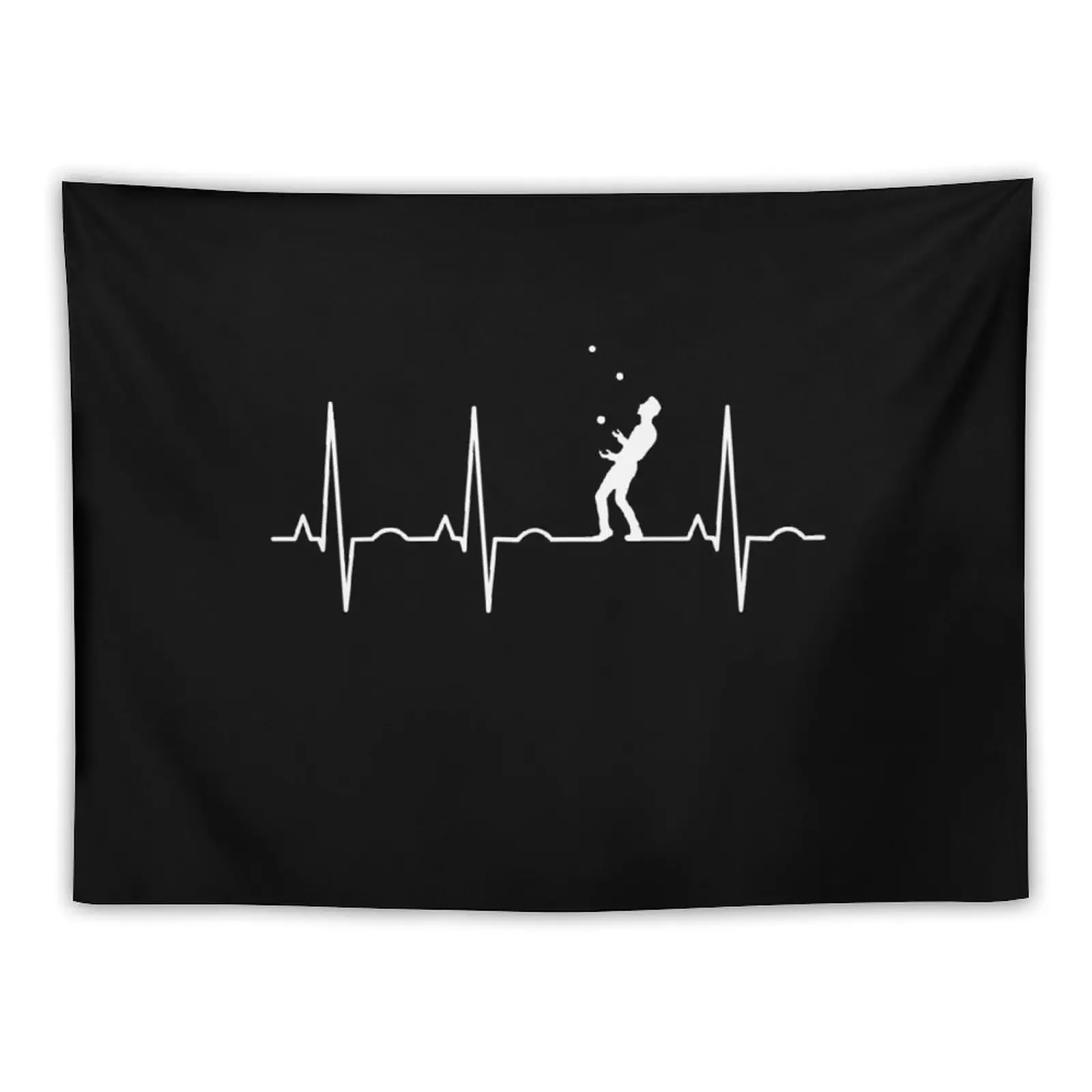 Juggler Heartbeat ECG Juggling for Jugglers Tapestry Bathroom Decor Mushroom Tapestry