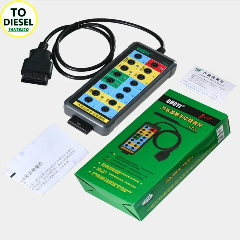 DY29 Automotive Diagnostic Protocol Detector Tester Auto Car Obd2 Breakout Break Out Box Vehicle OBDII Interface Monitor