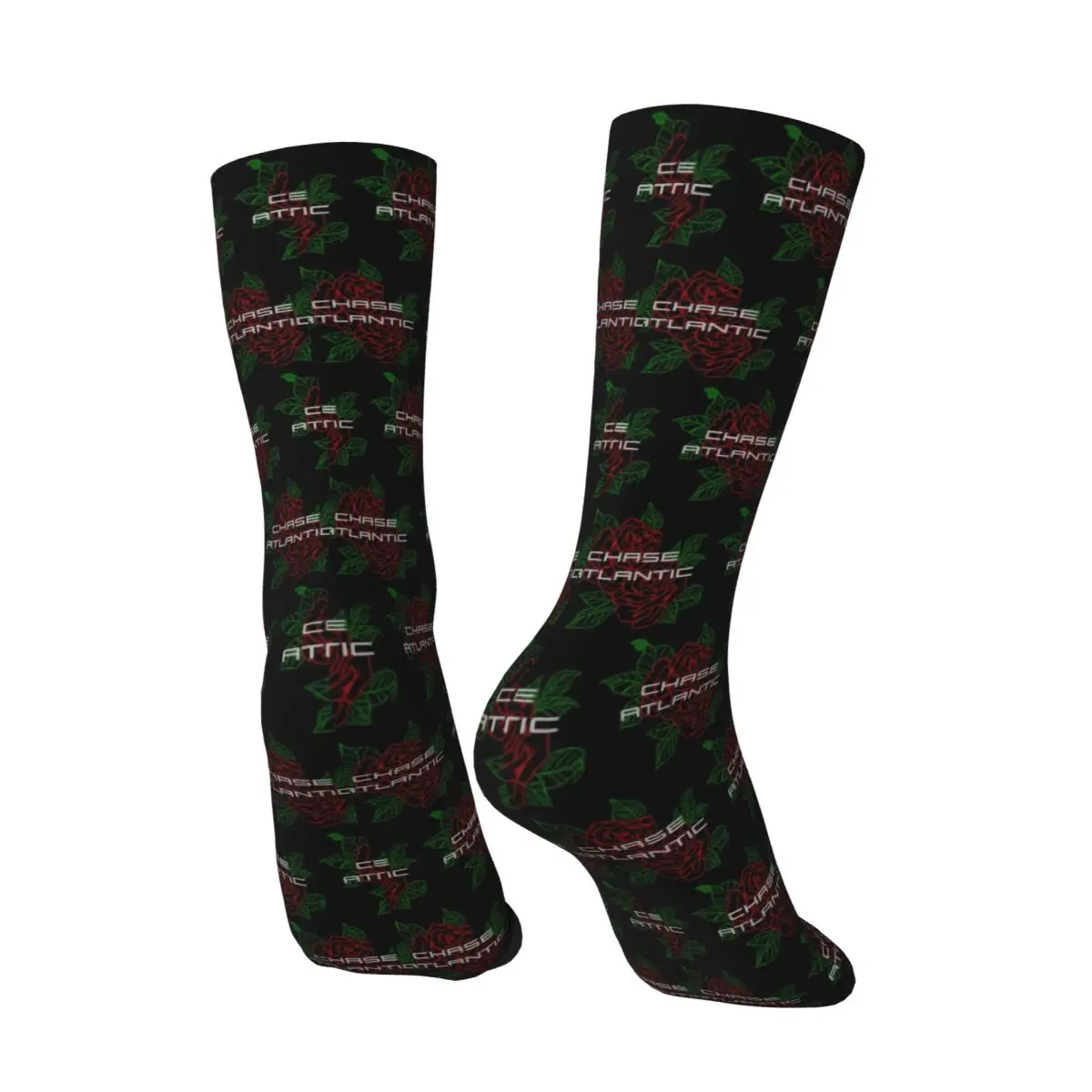All Seasons Chase Atlantic Rose Logo Socks Harajuku Sport Middle Tube Socks Fashion Stockings Men Women Valentine's Day Gifts