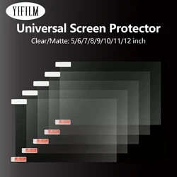 3pcs Universal 5/6/7/8/9/10/11/12inch Mobile Smart Phone Tablet/Car GPS LCD/MP3 4 Screen Protectors HD Clear Protective PET Film