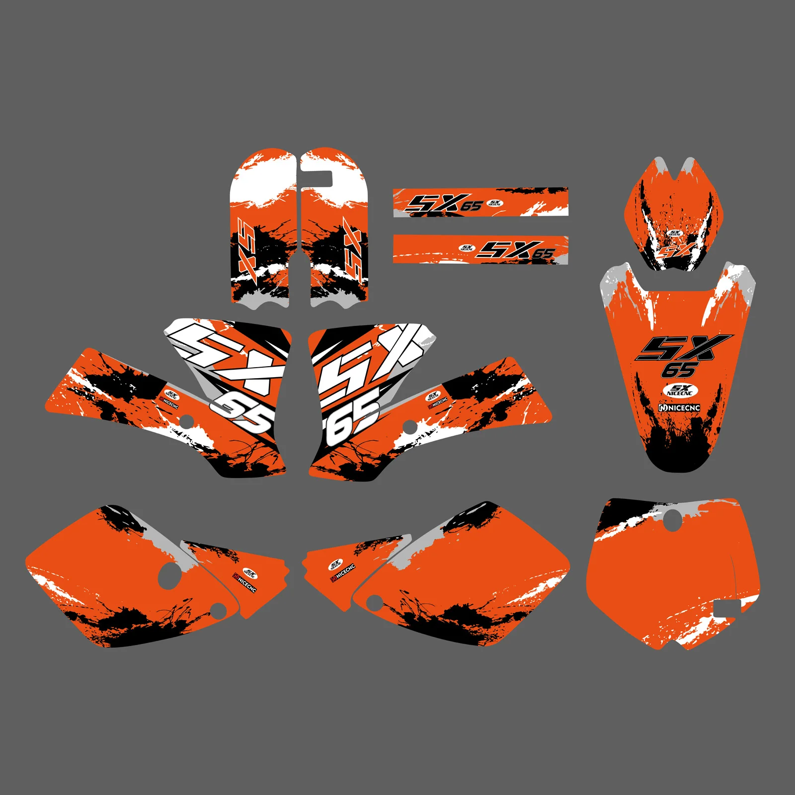 NICECNC ل KTM SX65 SX 65 2002 2003 2004 2005 2006 2007 2008 دراجة نارية هدية الرسومات خلفية الشارات ملصق تخصيص #3