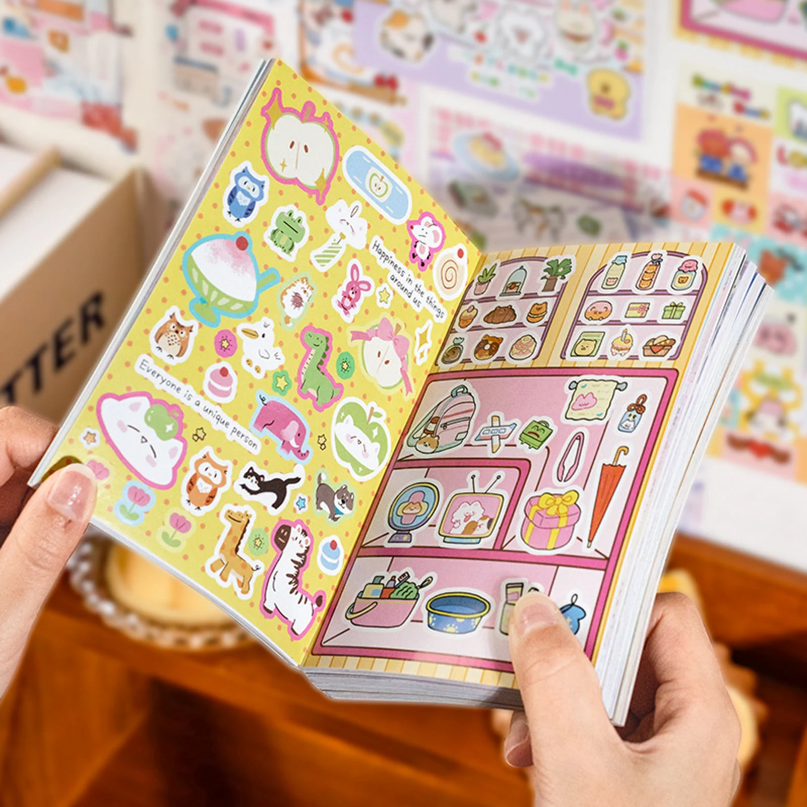 Cute Cub Universe Series Sticker Books Retro Early Japenese Style Mateial Decorative Stickers Die-cut DIY Handbook Scrapbooking