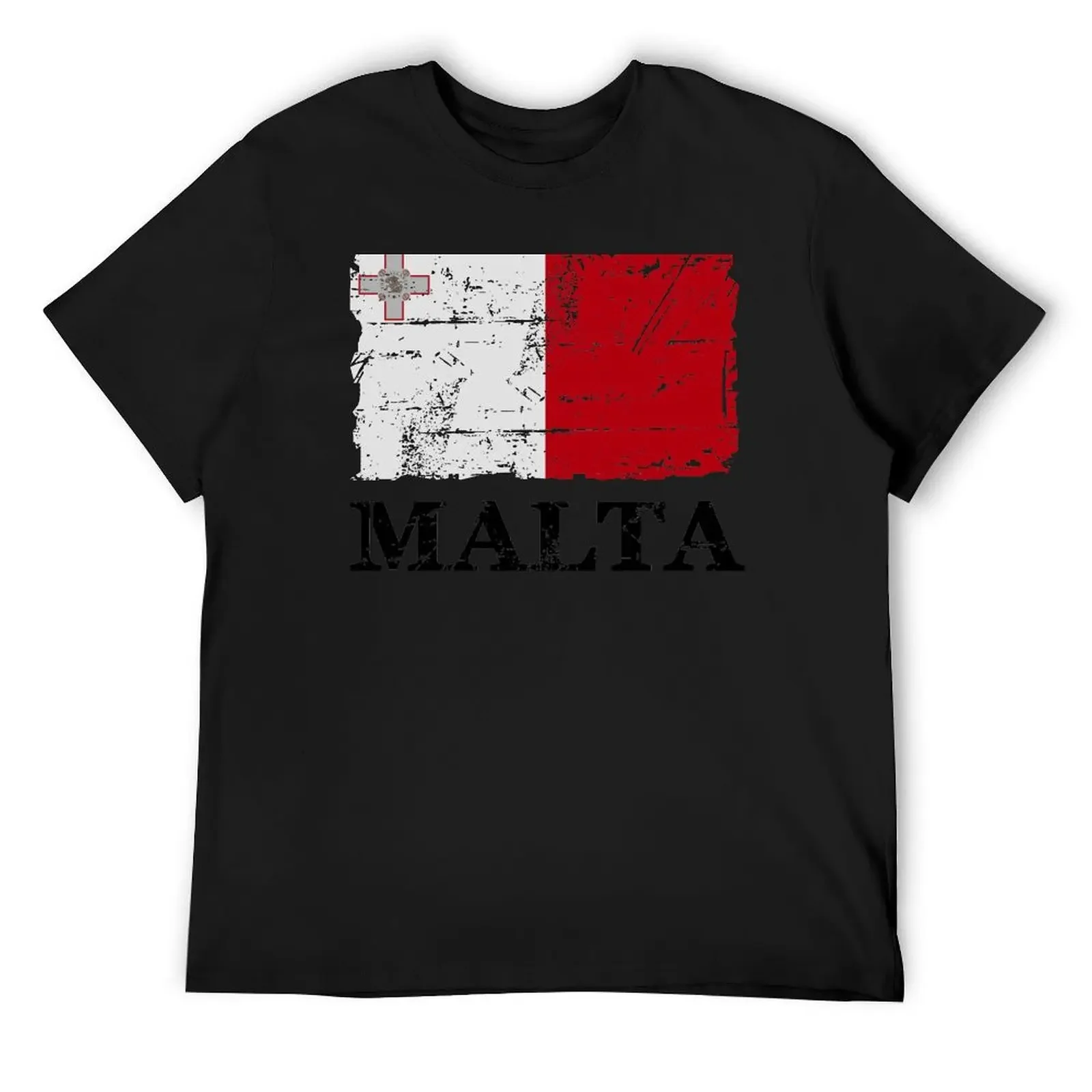 Flag of Malta - Vintage Look T-Shirt shirts graphic man t shirt heavyweight t shirts for men