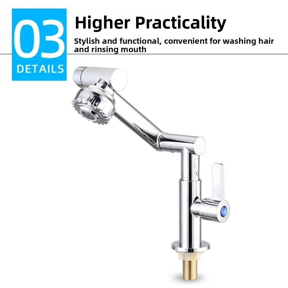 

360° Rotating Robotic Arm Faucet Hot and Cold Water Flexible Dual Mode Faucet Water-Saving High Pressure Kitchen Rotating Faucet