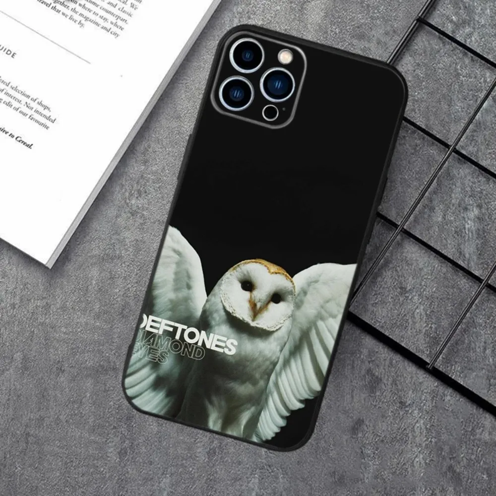 Band D-Deftones Phone Case For Apple iPhone 15,14,13,12,11,XS,XR,X,8,7,Pro,Max,Plus,mini Silicone Black Cover