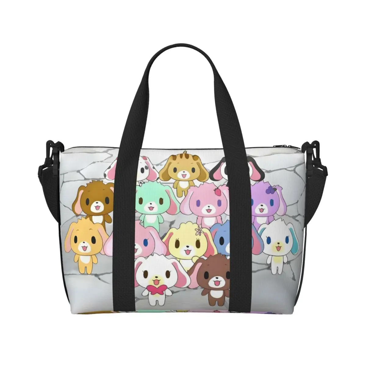 

Custom Sanrio Anime Sugarbunnies Grocery Shopping Tote Bags Women Large Capacity Kawaii Cartoon Beach Gym Travel Bags