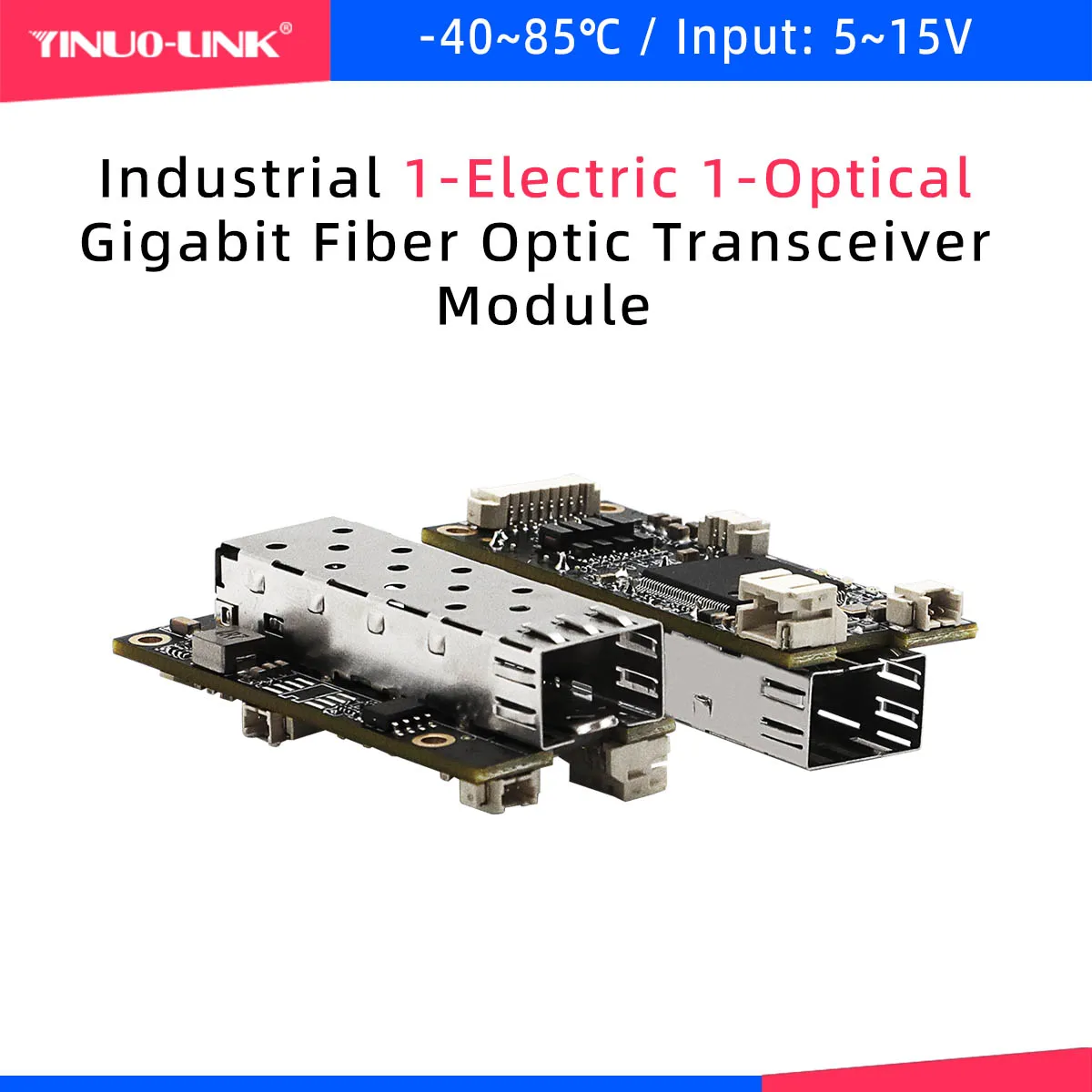 YINUO-LINK YN-SG01F Industrial-Grade Mini Drone/Underwater ROV Switch Module 2 Port 10/100/1000Mbsp Fiber Optic Network Module