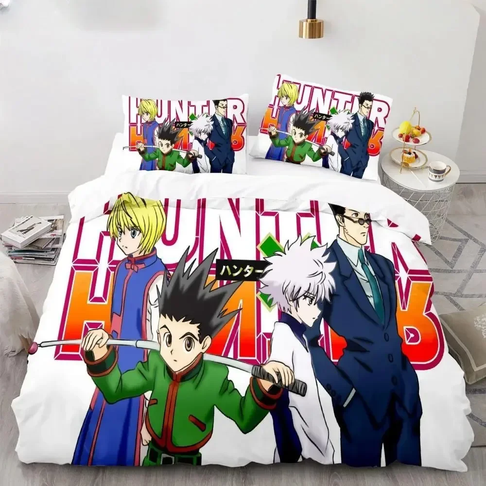 

New Japan Anime Bedding Set Hunter X Hunter Biscuit Krueger Duvet Cover Luxury Kids Bed Set Twin Queen King Size Boys Bedroom