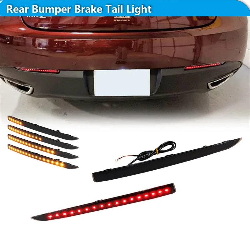 

For Lincoln MKZ Car LED Rear Bumper Reflector Tail/Brake Lights Rear Fog Lights w/ Sequential Turn Signal Lights 2013-2020 12V
