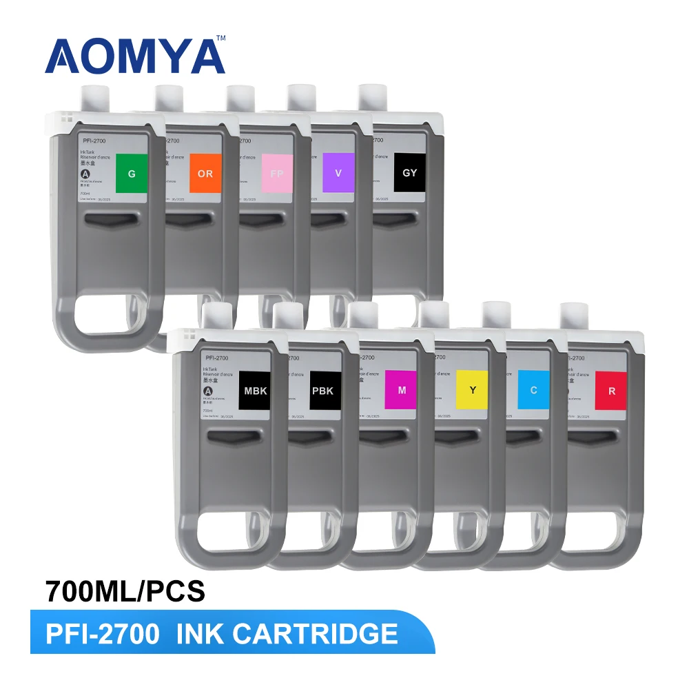 

PFI-2700 PFI2700 Ink Cartridge Compatible for Canon Image PROGRAF GP-2000 GP-4000 GP-4600S GP-6600S with Pigment ink and Chip