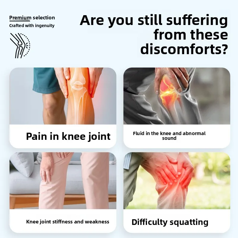 رقعة دعم مفصل الركبة لراحة الغضروف المفصلي والسينوفية، تركيبة عشبية للكريبيتوس والتنقل، 8 قطع