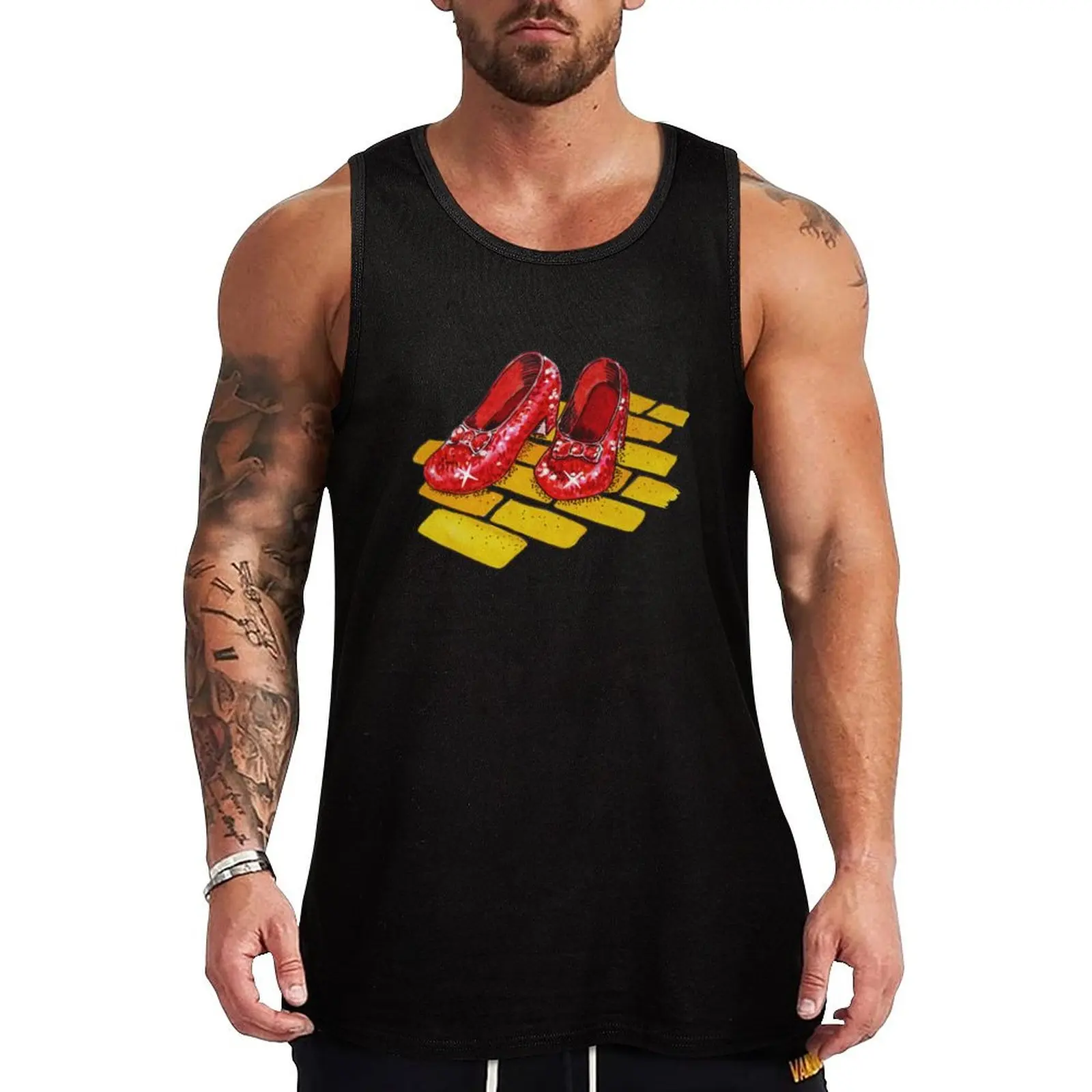 

Ruby Slippers Wizard Of Oz Tank Top Gym T-shirts for men Muscle fit sleeveless Fitness men clothing
