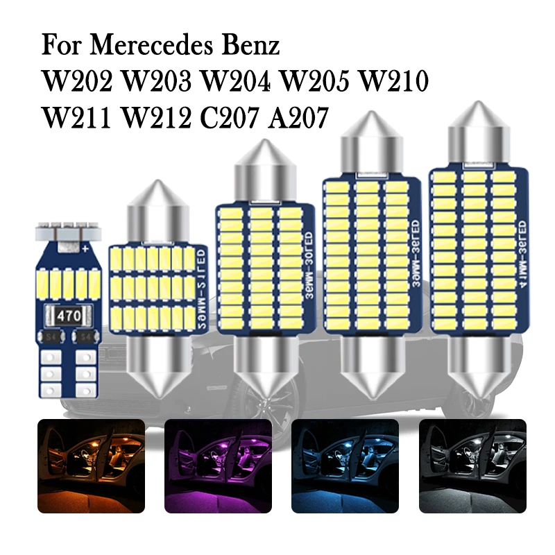 

For Mercedes Benz C E Class W202 W203 W204 W205 W210 W211 W212 C207 A207 1993-2020 Accessories Car Interior LED Light Canbus