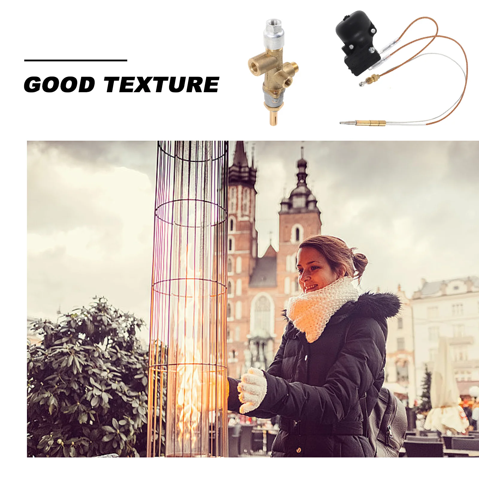 

1Set Thermocouple and Tilt Safety Component Universal Replacement for Outdoor Patio Heater Gas Repair Parts for Outdoor Patio