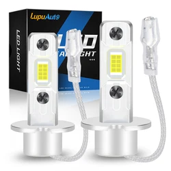 NLpearl 2Pcs 16000LM H3 LED Headlight Bulb Canbus High Beam Car Head Fog Light DRL No Fan Wireless Mini Size Auto Lamp 6500K 12V