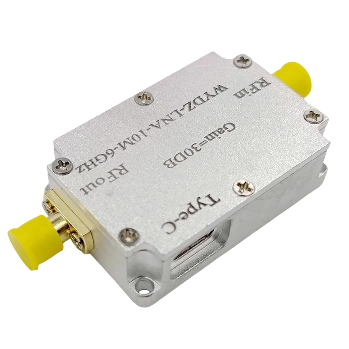 TYPE-C LAN 10Mhz-6GHz High Flatness Amplifier Gain 30DB RF Signal AMP for HAM SDR Software Radio FM Radio