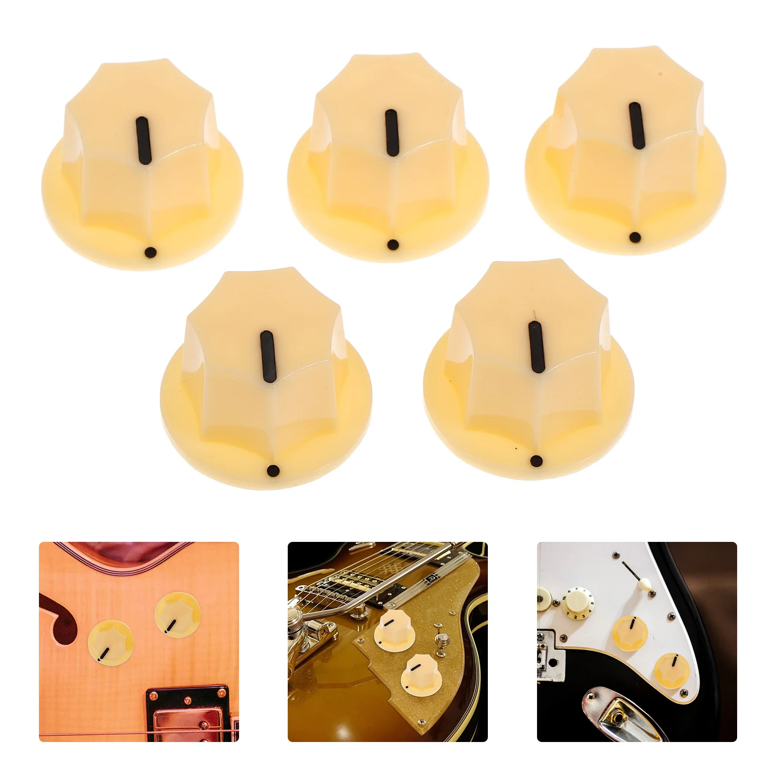 

10 Pcs Volume Knob Cap Guitar Control Knobs Electric for Repair Replacement Parts