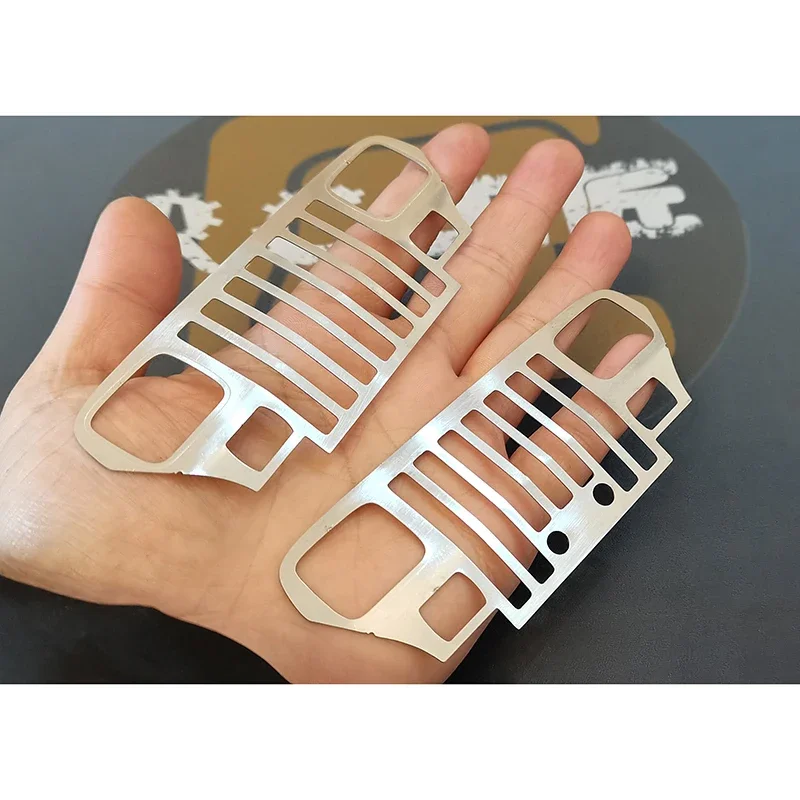 1 Set Metalen Rvs Geëtst Voorkant voor 1/10 Tamiya RC Crawler Auto CC01 Wrangler Diy Onderdelen