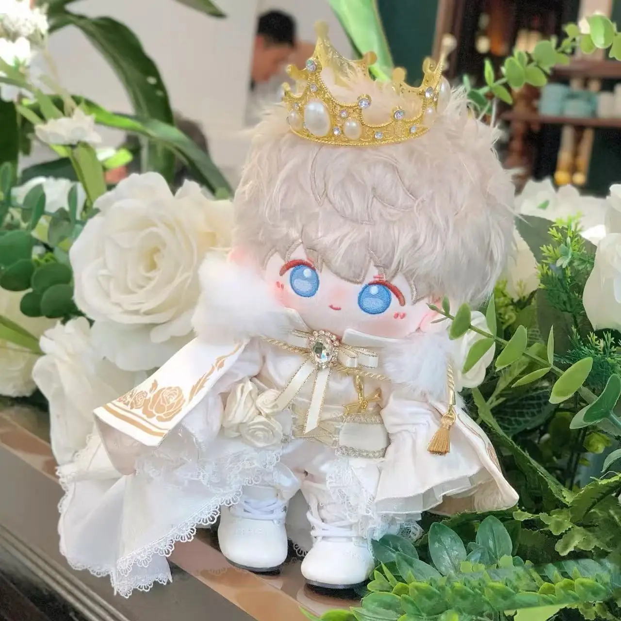 20cm Cotton Doll Dress 30cm Long Leg White Knight Suit Clothes Cute Dress Up Stuffed Anime Games Plush Toys Clothing